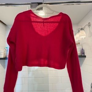 Hot Pink Cashmere Free People Sweater